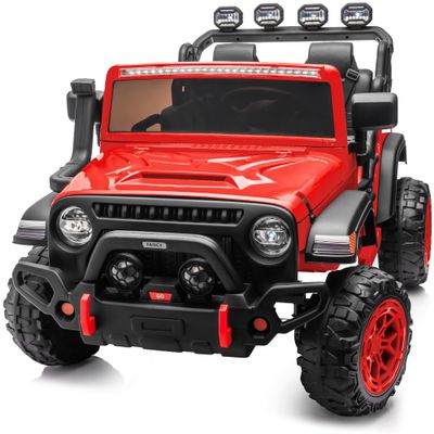 Hikiddo 2 Seater Ride on Car for Big Kids Age 4-8, 12V Motorized Car for Kids Electric Car with Remote Control, EVA Tires - Red
