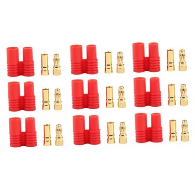 10 Sets 3.5mm Gold Plated Banana Connectors with Protective Cases