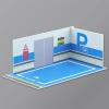 JWQFBC 2X 1:24 Scale Car Model Parking Area with Diorama Setup, Blue Floor, 250x140x95mm view 2