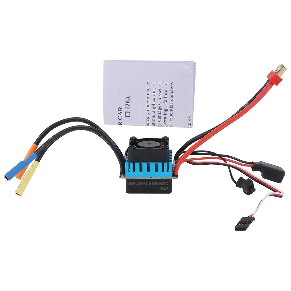 45A 4 Poles Sensorless Brushless ESC Speed Controller, with Starting Effect for 1/10 Sports Car