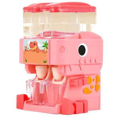 Small Water Dispenser Toy Simulation Dinosaur Shape Safe Cute Drinking Fountain Toys for Children (Roseate)