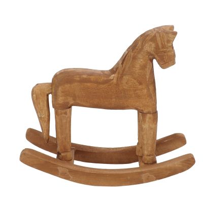Wooden Rocking Horse, Rocking Toy Rocking Horse Decor Handcrafted Pine Horse Ornaments Wooden Horse Toy for Bedside Table Bookrack Showcase for Office