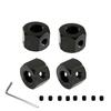 4PCS 5mm to 12mm Metal Combiner Wheel Hub Hex Adapter for WPL D12 C14 C24 B14 B16 MN D90 D91 RC Car Upgrade Parts 4PCS 5mm to 1(Black) view 1