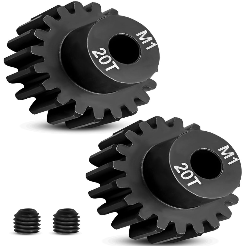 20T Motor Pinion Gear Fit for Traxxas 1/5 X-Maxx XMAXX 6S 8S 1/6 XRT 1/10 EREVO 2.0 Maxx, Hardened Steel Upgrade Parts