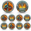 10PCS Knight Dumpster Fire Challenge Coin - The Strongest Steel is Forged Dumpster Fire Coin - Funny Desk Accessories for Work - Hilarious Coworker Go Away Token - Inspirational Gifts for Men Women view 1