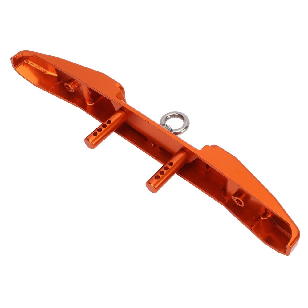 RC Car Rear Bumper,RC Metal Bumper with Tow Hook for AXIAL SCX6 4 Wheel Driver 1/6 Remote Control Vehicles (Orange)