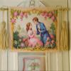 Charming Couple in Pink and Blue Aubusson Tapestry - 1:12 Scale Dollhouse Piece view 1