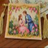 Charming Couple in Pink and Blue Aubusson Tapestry - 1:12 Scale Dollhouse Piece view 3