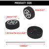 30PCS Toy Car Wheels 2mm Dia Shaft Plastic Wheels with 15PCS Shaft Round Rod Axles for Model Toys RC Car Truck DIY Craft (2X8X26MM) view 3