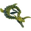 Articulated Dragon Fidget Majestic Sea Dragon with opening mouth 3D Printed Animals Flexible (Black Gold) view 1