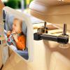 TAZENI Baby Car Mirror for Baby Hook Clip Design Never Shake Baby Mirror for Car Seat Rear Facing Easy Install Crystal Clear View ShatterProof Crash Tested White view 1