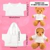20 Pcs Stuffed Animal Toy White Clothing Sublimation Blank Bear Clothes Include 10 Teddy Bear Blank Hoodie 10 Teddy Bear White Shirt for 15 Inch Stuffed Bears Dolls DIY (Color Style 1) view 2