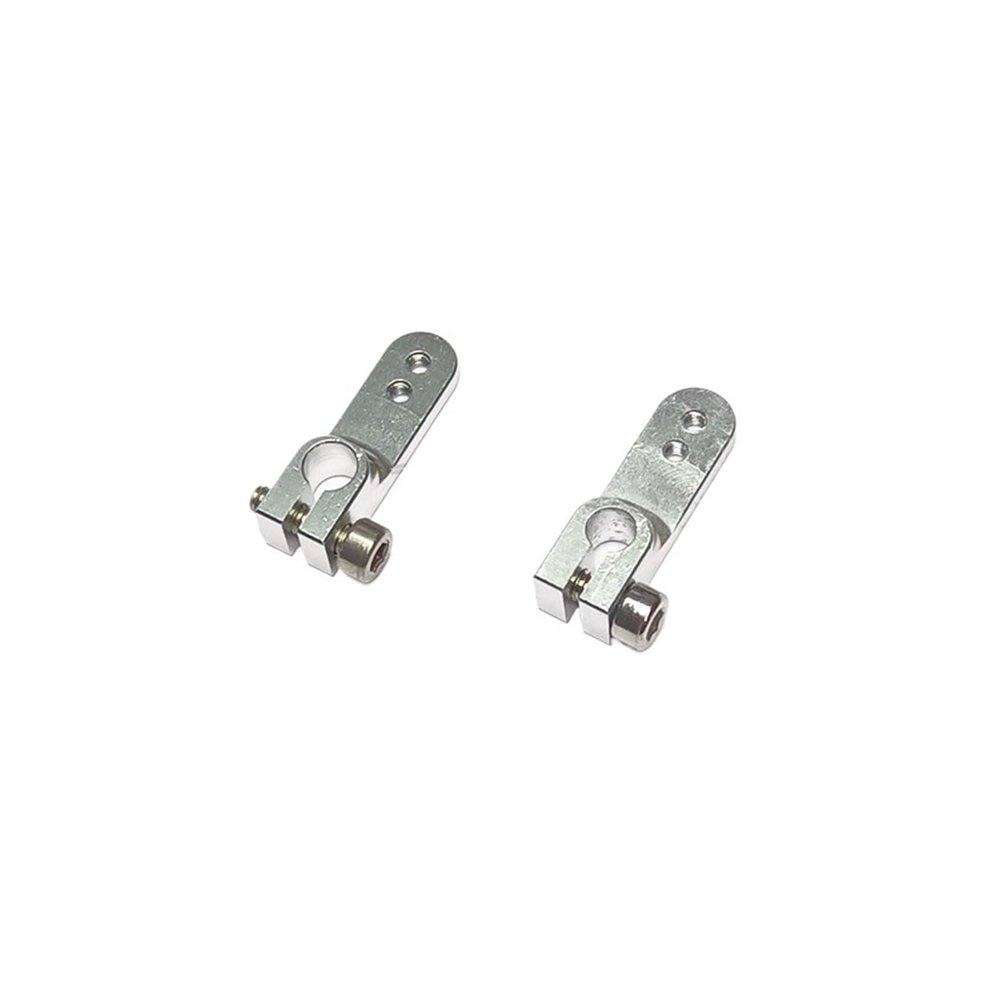 4mm/4.76mm Hole CNC Machining of RC Boat Parts, M3 Screw Clamp Type Metal Arm for RC Gasoline Boat/Gasoline Airplane Model/car Model Aluminum Alloy Steering Arm(4.8MM Hole)