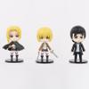 6PCS/Set Eren Jaeger Figure Cake Topper Mini Anime Titan Figure Model, 10cm Cartoon Action Figure Desktop Decoration Party Supplies Gifts for Fans view 3