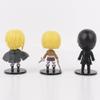 6PCS/Set Eren Jaeger Figure Cake Topper Mini Anime Titan Figure Model, 10cm Cartoon Action Figure Desktop Decoration Party Supplies Gifts for Fans view 4