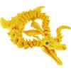 Articulated Dragon Fidget Majestic Sea Dragon with opening mouth 3D Printed Animals Flexible (Gold) view 1