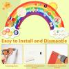 5FT Large Sunshine Rainbow Wooden Activity Wall Panel Christmas Gift Educational Montessori Toy for Toddler Kids Interactive Sensory Activity Busy Board Daycare Learning Center Toddler Room Decor view 4