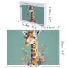 1000 PCS Jigsaw Puzzles Giraffe with Flowers Wooden Puzzle Personalized Picture Puzzle Family Decoration Puzzles for Adults Challenging Puzzle Family Wedding Graduation Present view 2
