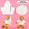 15 Pack Stuffed Bear White Hoodie Bulk Sublimation Blank Teddy Bear Toy Shirts Stuffed Animal White Basic Clothes Hoodie for 15 Inch Stuffed Bears Dolls DIY view 2