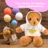 15 Pack Stuffed Bear White Hoodie Bulk Sublimation Blank Teddy Bear Toy Shirts Stuffed Animal White Basic Clothes Hoodie for 15 Inch Stuffed Bears Dolls DIY view 4