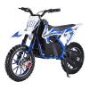 350W Motor Dirt Bike Electric Motocross Off-Road Bike for Age 13+, Up to 45 Minutes Continuous Ride Time, 10" Air-Filled Tires, Hand-Operated Rear Brake, Twist Grip Throttle, Chain-Driven Motor Blue view 1