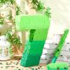 WinnerWhy Number Piata Decorations 16 Inch Gradient Green Piata with Blindfold Stick and Confetti for Birthday Baby Shower Safari Jungle Themed Party Supplies Centerpiece(Number 7) view 3