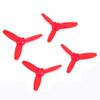 KITQLPG 4PCS Propellers Main Blades Rotors Props Red Colorful Clover Paddle Compatible with Parrot Bebop Drone 3.0(4PCS Red) view 1