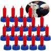 20-PCS Goat Nipples Nipple Soft Rubber Pacifier for Feeding Pup Foal Calf Small Animal Screw On Sprite Coke Soda Bottle (Blue) view 1