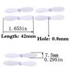 AYDCMC Length = 42mm Propeller Blade Compatible with S9 S9W S9HW Mini Foldable RC Drone Mini Foldable KY905 Quadcopter Pocket Drone 901S 901H 901HS Replacement Blades(8pcs) view 2