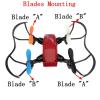AYDCMC Length = 42mm Propeller Blade Compatible with S9 S9W S9HW Mini Foldable RC Drone Mini Foldable KY905 Quadcopter Pocket Drone 901S 901H 901HS Replacement Blades(8pcs) view 3