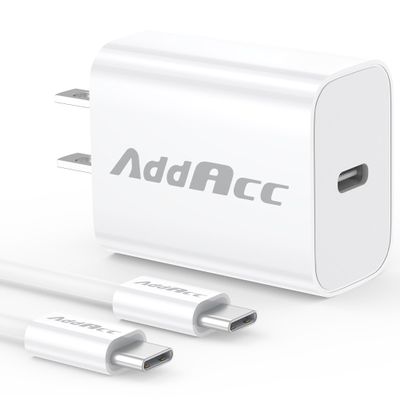 AddAcc 20W USB C Charger Block Compatible KITWLEMEN, ONLYNEW Rechargeable Camping Fan, Amacool Stroller Fan, VENTY Portable Fan, 5V/3A Charging Adapter, 3.3FT Fast Type-C Charger Cable