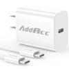AddAcc 20W USB C Charger Block Compatible KITWLEMEN, ONLYNEW Rechargeable Camping Fan, Amacool Stroller Fan, VENTY Portable Fan, 5V/3A Charging Adapter, 3.3FT Fast Type-C Charger Cable view 1
