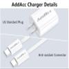 AddAcc 20W USB C Charger Block Compatible KITWLEMEN, ONLYNEW Rechargeable Camping Fan, Amacool Stroller Fan, VENTY Portable Fan, 5V/3A Charging Adapter, 3.3FT Fast Type-C Charger Cable view 4