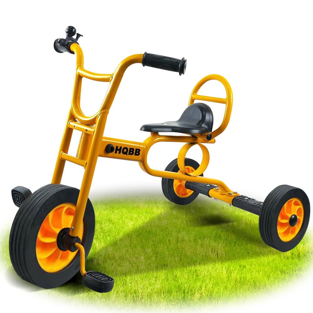 Kids Tricycle for Ages 3+, Preschool Daycare Playground Kids Balance Bike, Home Toddler Trike with Bell and Rubber Wheels, Boys and Girls Indoor/Outdoor Play Equipment