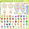 24 Sets Spring Wooden Crafts Bulk Mother's Day Flower DIY Picture Frame Kit Unfinished Solid Wood Flower Picture Frames Craft with Gems Sticker Paint Brush for DIY Birthday Party Gift(Daisy) view 3
