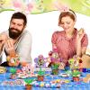 24 Sets Spring Wooden Crafts Bulk Mother's Day Flower DIY Picture Frame Kit Unfinished Solid Wood Flower Picture Frames Craft with Gems Sticker Paint Brush for DIY Birthday Party Gift(Daisy) view 4