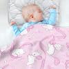 Cotton Baby Blanket Soft Cozy Throw Blanket Nursery Swaddle Receiving Blankets for Toddler Bed 30" x 40 - Bow Tie Cats view 4