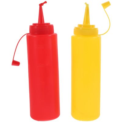ibasenice Fake Ketchup Mustard Bottle - 2PCS Funny Ketchup Prank Toys Mustard Prank Ketchup Bottle Ketchup Squirt Prank Toys