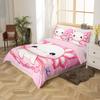 Manfei Kawaii Axolotl Kids Duvet Cover Set Toddler Size, Pink Axolotl Princess Bedding Set for Girls Room Decor, Cute Animal Comforter Cover, Lightweight Bedspread Cover, 1 Pillowcase, No Comforter view 2