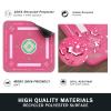 2F22E Mahjong Mat, Noise Reduction Non-Slip Mahjong Mat for Table, 32.4 * 32.4 Inch Mahjong Table Mat for Poker, Board Games Table Mat, Card Games, Tile Games, Dominoes (Pink) view 4