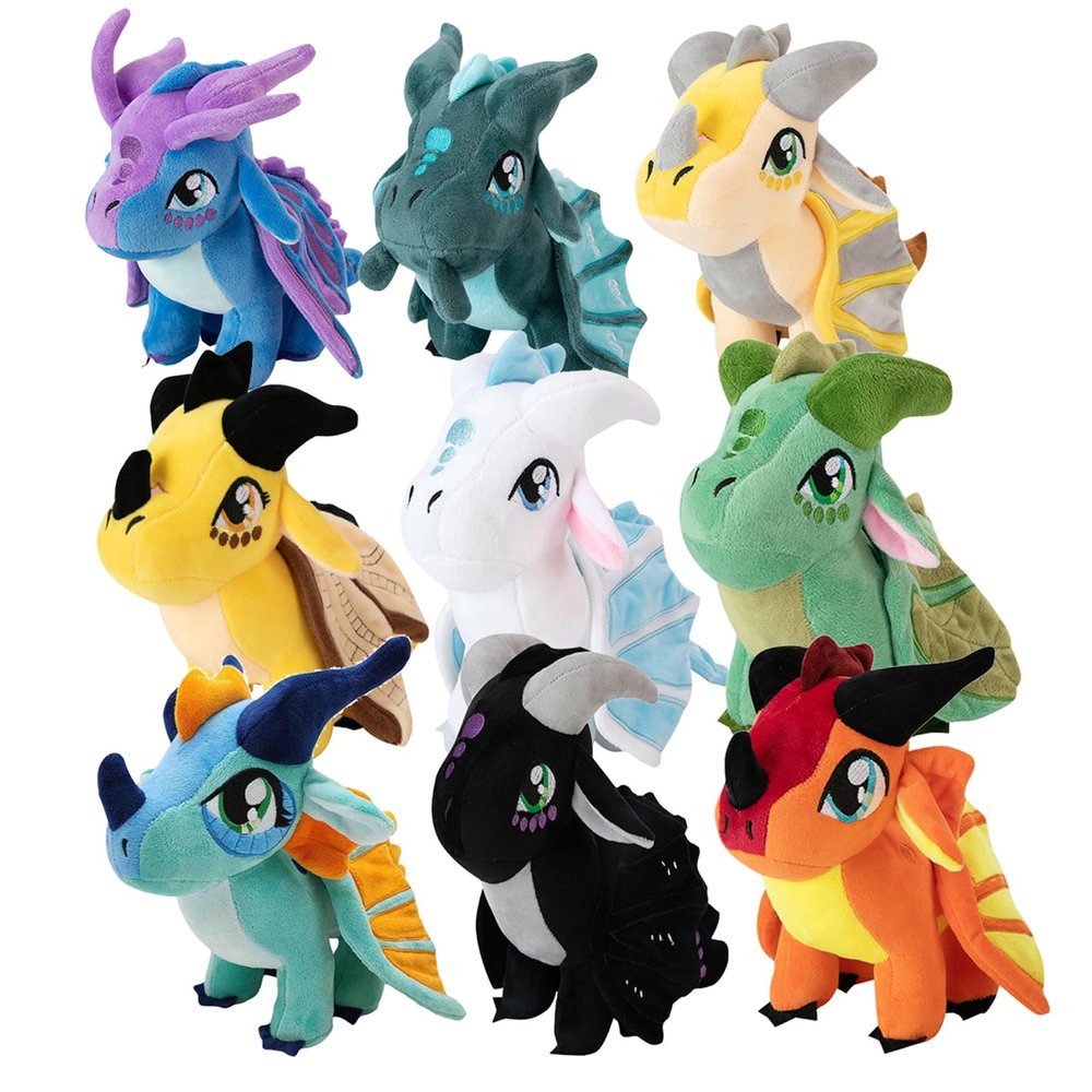 2PCS Soft Plush Wings Dragon Figures Stuffed Animals Toy Doll, Pterosaur Flying Dragon Plushie Toys Best Birthday Christmas Anniversary Fiesta Party Festival Gifts for Adults Kids Baby Random Color