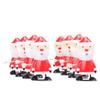VICASKY 6Pcs Christmas Wind Up Toys Santa Claus Clockwork Toys Fun Red Christmas Cartoon Figures view 2