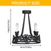 2.99 x2.36in Mini Chandelier - 1: 12 Dollhouse Miniature Ceiling Lamp Hanging Lamp Model 4 Heads Mini LED Pendant Light for Dollhouse Decoration Accessories(Blackfor 4 Years Old+) view 2