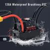 Alomejor Electric Speed Controller, 120A ESC Multiple Protections with Dual Plug for 1/10 1/8 RC Car view 2
