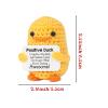 2 PCS Handmade Emotional Support Pickled Duck,Knitting with Positive Words, Emotional Support Nuggets Squishmallow Pickle Birthday Gifts for Home Office Desktop Decor (Duck) view 2