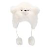 BLULILY Furry Cartoon Head Covering with Pompoms for Outdoor Sports Furry Hat with Ear Oversized Headgear Hat for Winter view 1