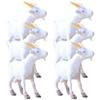 IMIKEYA 6Pcs Miniature Goat Figurines Realistic Plastic Mini Goats Animal Farm Animal Figurine for Micro Landscape, Fairy Garden, Potted Plant Accessories, Cake Topper view 1