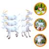 IMIKEYA 6Pcs Miniature Goat Figurines Realistic Plastic Mini Goats Animal Farm Animal Figurine for Micro Landscape, Fairy Garden, Potted Plant Accessories, Cake Topper view 4