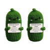 2 PCS Handmade Emotional Support Pickled,Knitting Emotional Support Plush with Positive Words, Emotional Support Nuggets Pickle Birthday Gifts for Home Office Desktop Decor (Cucumber) view 1