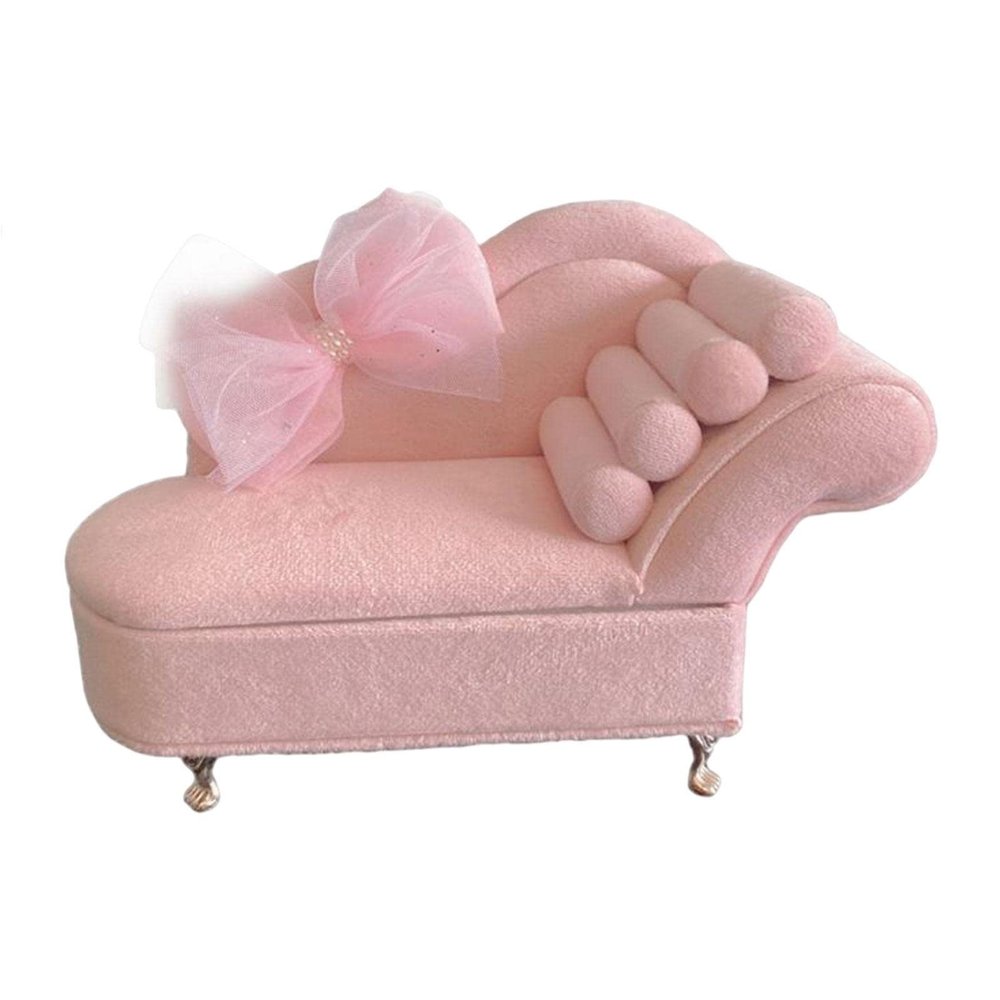 1:12 Scale Sofa for Dollhouse, Living Room Decor, Bedroom Accessories for 6in Dolls, Chaise Longue